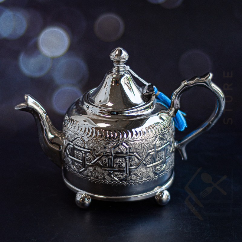 Théière artisanale pour service thé marocain