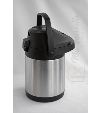 Pichet à pompe 2,5L isotherme double paroi, carafe à café avec pompe