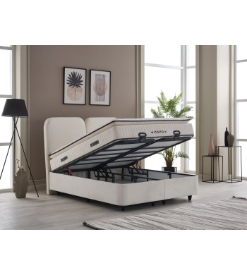 Lit coffre COCO beige 160*200cm
