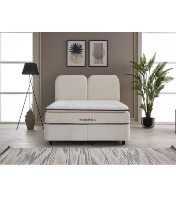 Lit coffre COCO beige 160*200cm