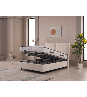 Lit coffre SNOZY beige 160*200cm