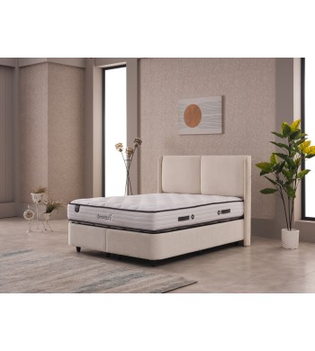 Lit coffre SNOZY beige 160*200cm