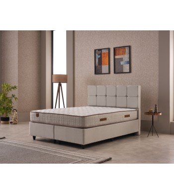 Lit coffre DAVIN beige 160*200cm