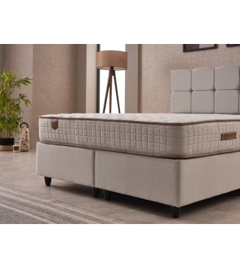 Lit coffre DAVIN beige 160*200cm