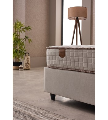 Lit coffre DAVIN beige 160*200cm
