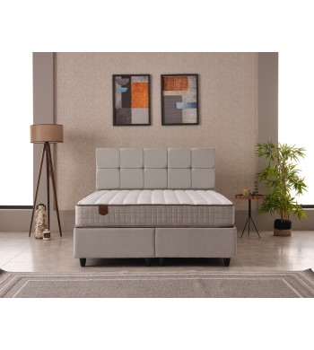 Lit coffre DAVIN beige 160*200cm