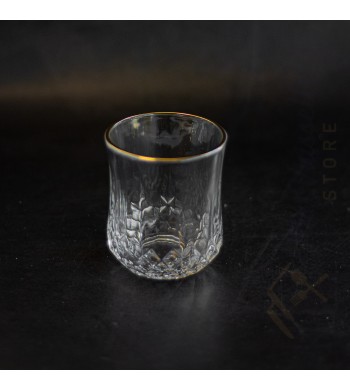 Set de 6 verres à eau liseré or 230ml