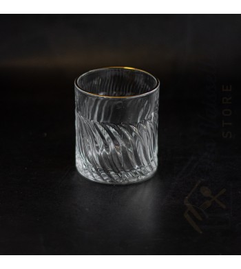 Lot de 6 verres à eau liseré or 200ml