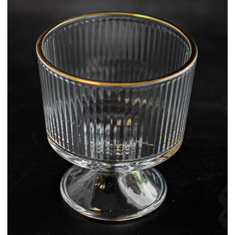 Lot de 6 coupes à glace Cristal liseré doré
