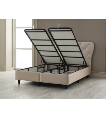 Lit coffre ELSA beige 160*200cm