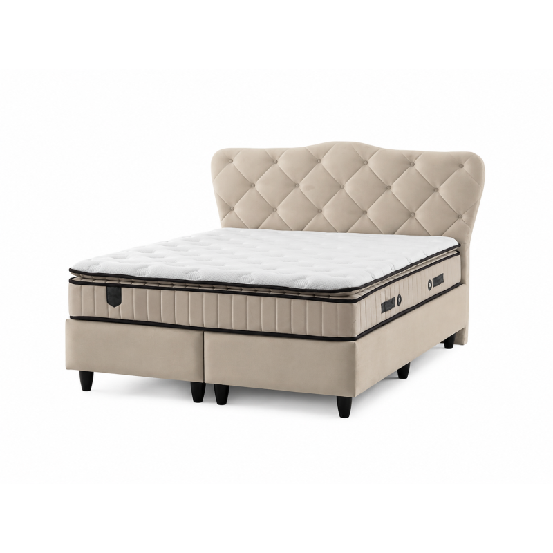 Lit coffre ELSA beige 160*200cm