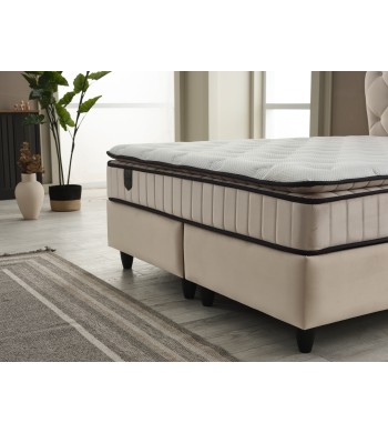 Lit coffre ELSA beige 160*200cm