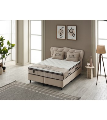 Lit coffre ELSA beige 160*200cm
