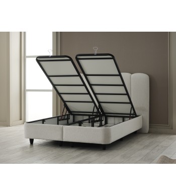Lit coffre LINDA beige 160*200cm
