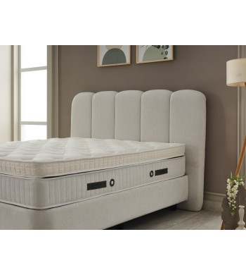Lit coffre LINDA beige 160*200cm