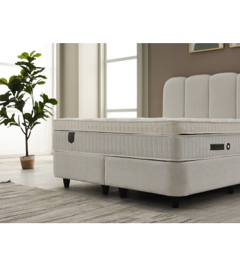 Lit coffre LINDA beige 160*200cm