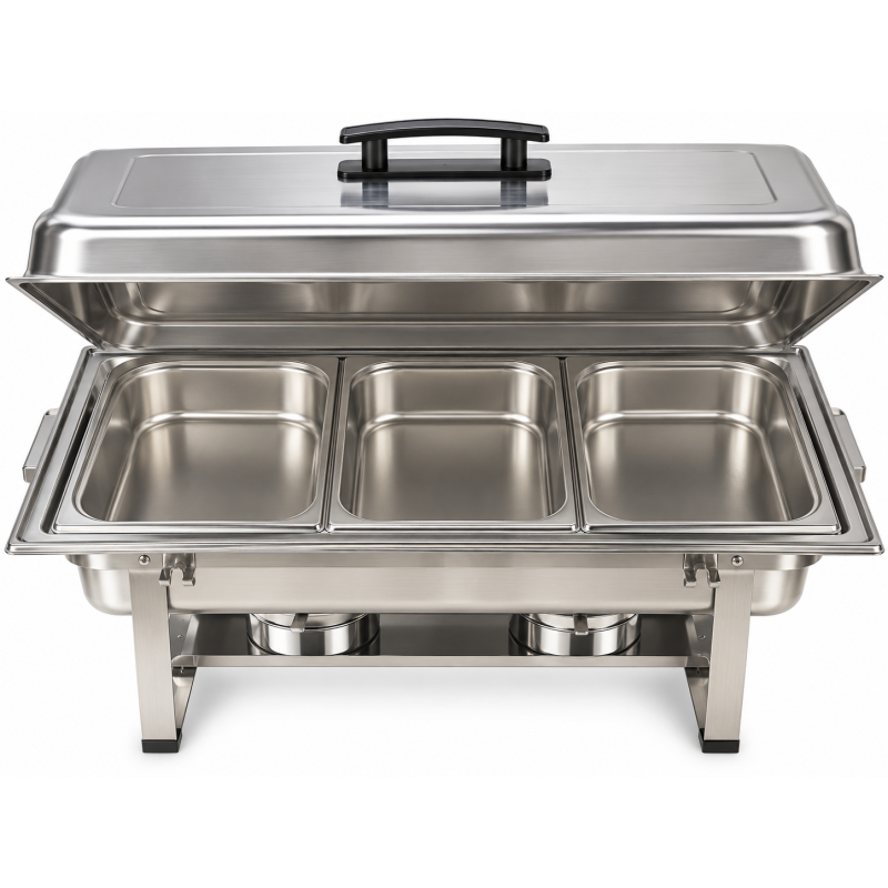 Chauffe plat évènementiel Royal Swiss 9L 60cm - acier inoxydable