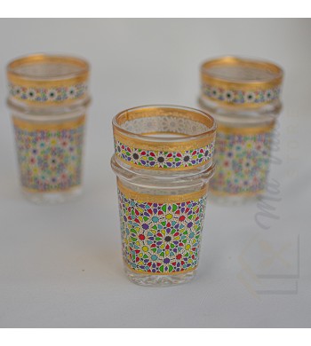 Set de 12 verres à thé marocain Zellige