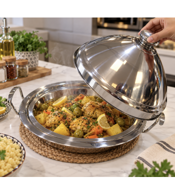 Tajine tous feux 26cm en acier inoxydable