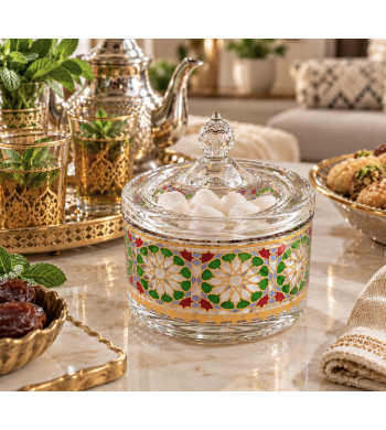 Bonbonnière orientale en verre Dayna, cloche de présentation en verre 11cm