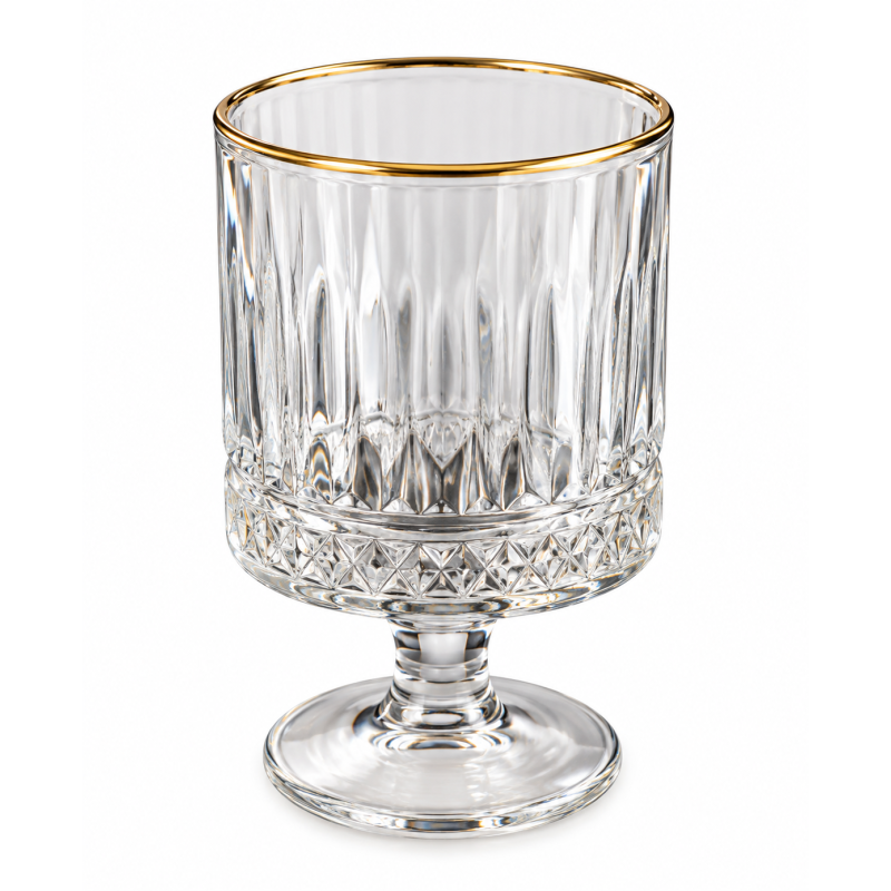 Set de 6 verres à pied doré 200ml