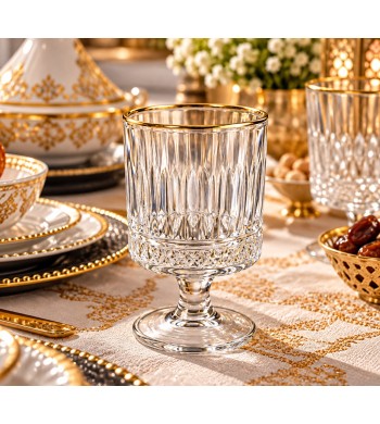 Set de 6 verres à pied doré 200ml