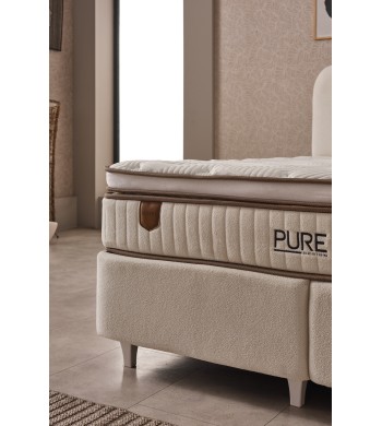 Lit coffre PURE beige 160*200cm