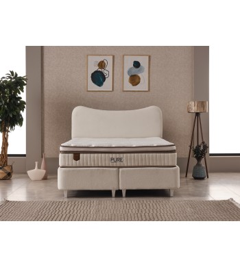 Lit coffre PURE beige 160*200cm